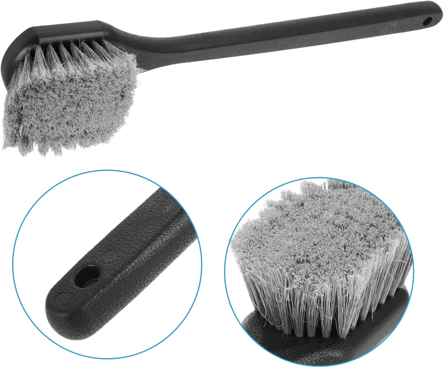MOLUCKFU Long-Handle Wheel Brush Tire Cleaner Brush Plastic Grip Powerful Hub Cleaning Tool for Car Rim and Wheel Detailing for Automotive Tire and Rim Care image number 6