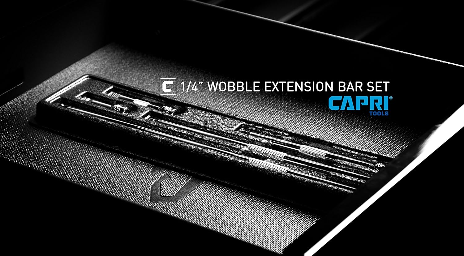Capri Tools 1/4-Inch Drive Wobble Extension Bar Set, 5-Piece image number 4