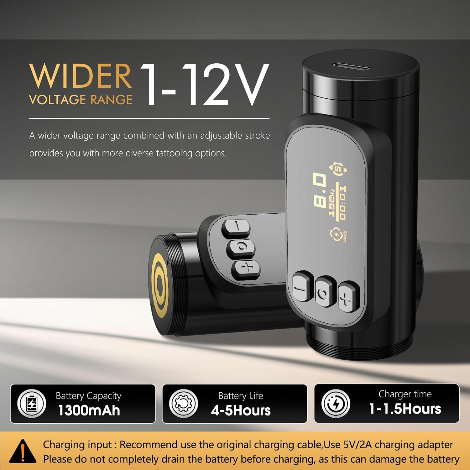 Ambition Sally 270 Rotary Tattoo Gun, Wireless Tattoo Machine with Adjustable Stroke 1300 Mah Battery 270 G.Cm Torque Coreless Motor, Permanent Makeup Tattoo Pen for Eyebrow Eyeliner Lips SMP Artists