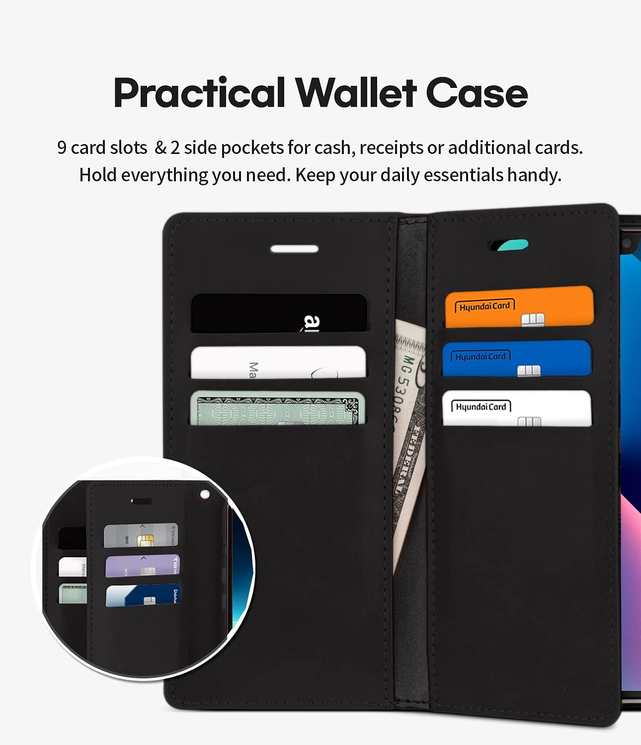 Goospery Mansoor Diary for Iphone 13 - Black image number 4