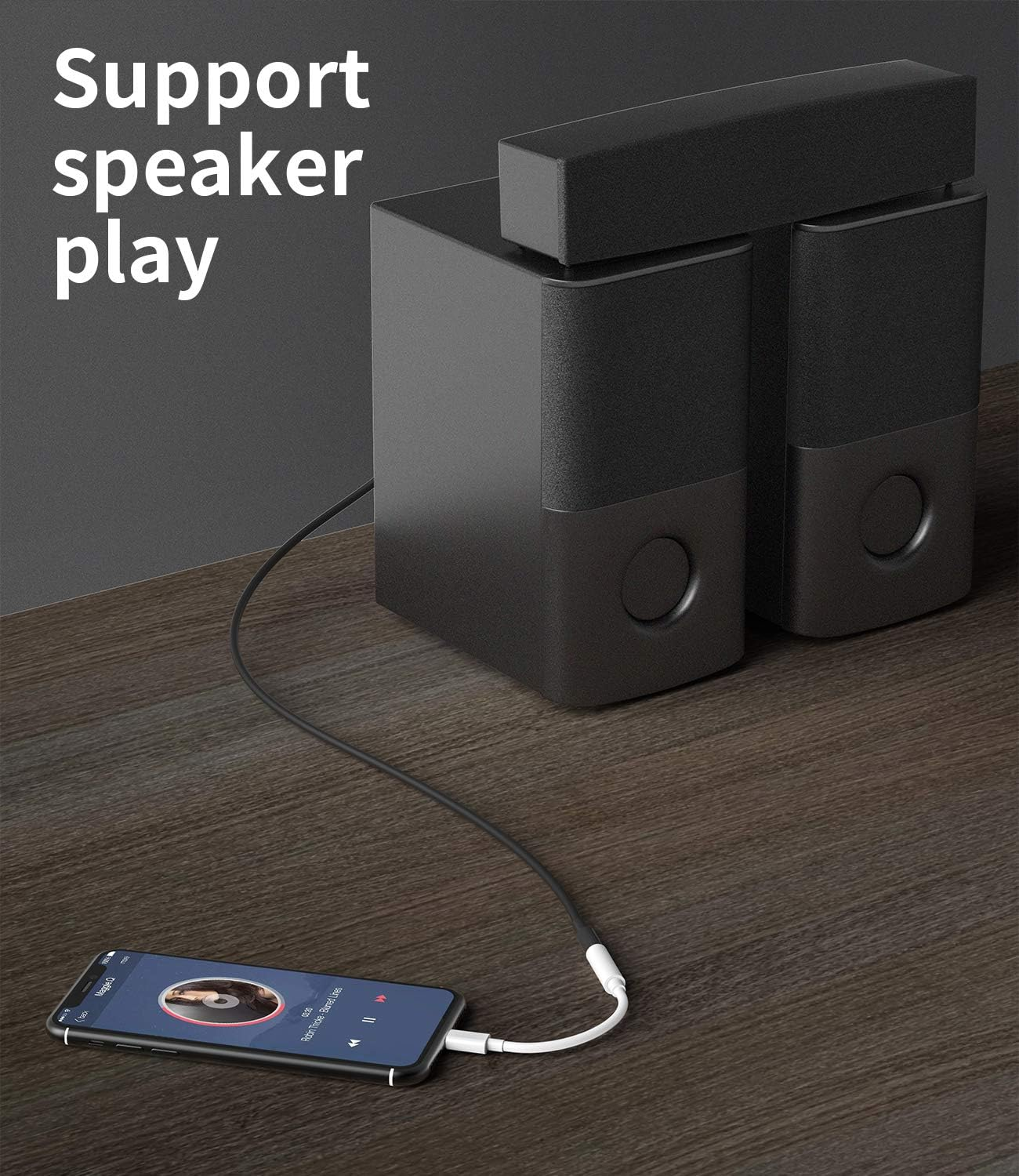 2Pack,Headphone Adapter Dongle to 3.5 Mm Jack Earphone Audio Aux Connector for Iphone 12/11/Xs/X/8/7/Pro/Xr/Se/Max/Plus Support All Ios Lightning Compatible with Ipad Car Music Accessories Headset image number 1