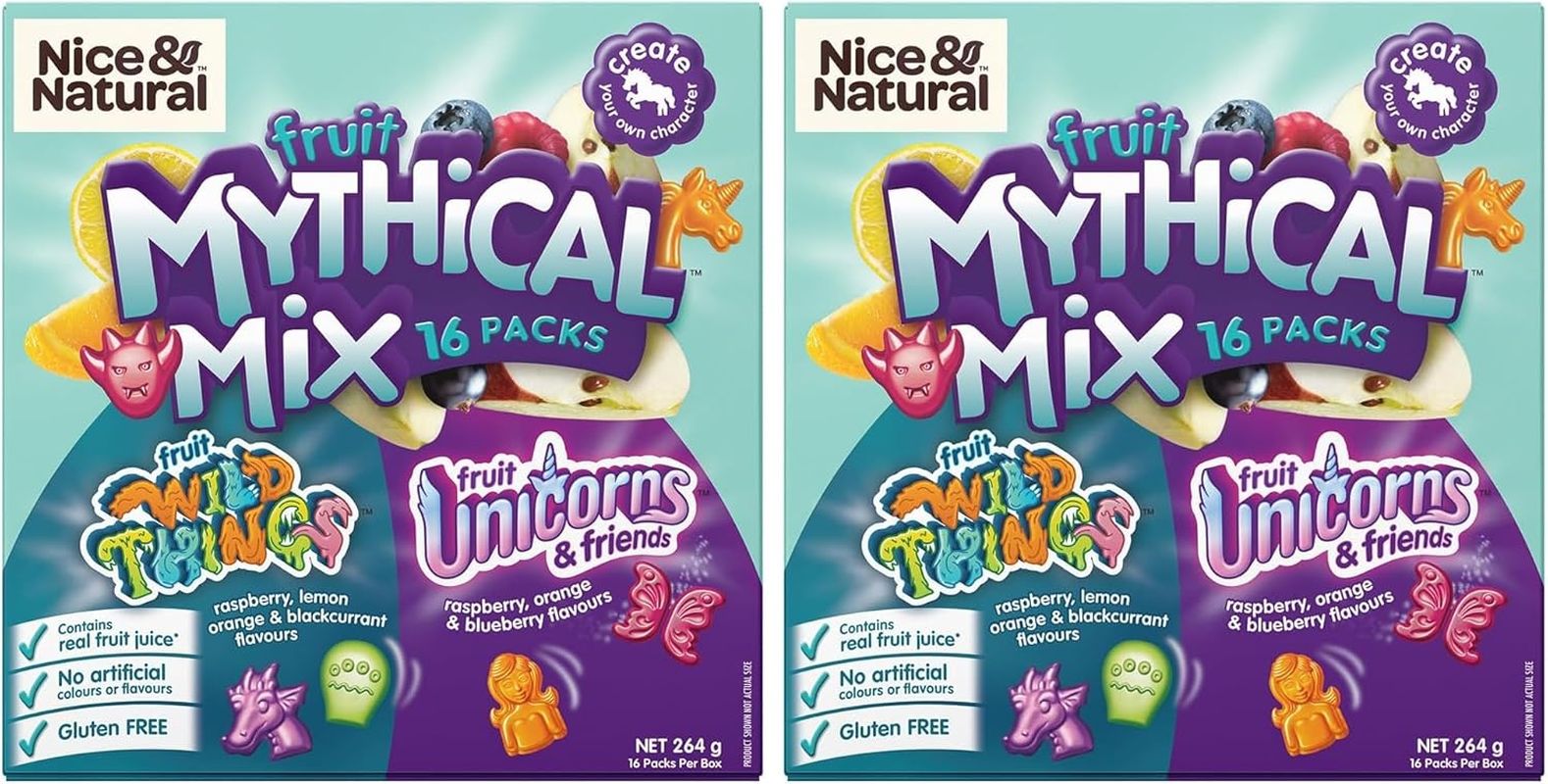 Nice & Natural Fruit Mythical Mix Lollies 264 G (Pack of 32) image number 2