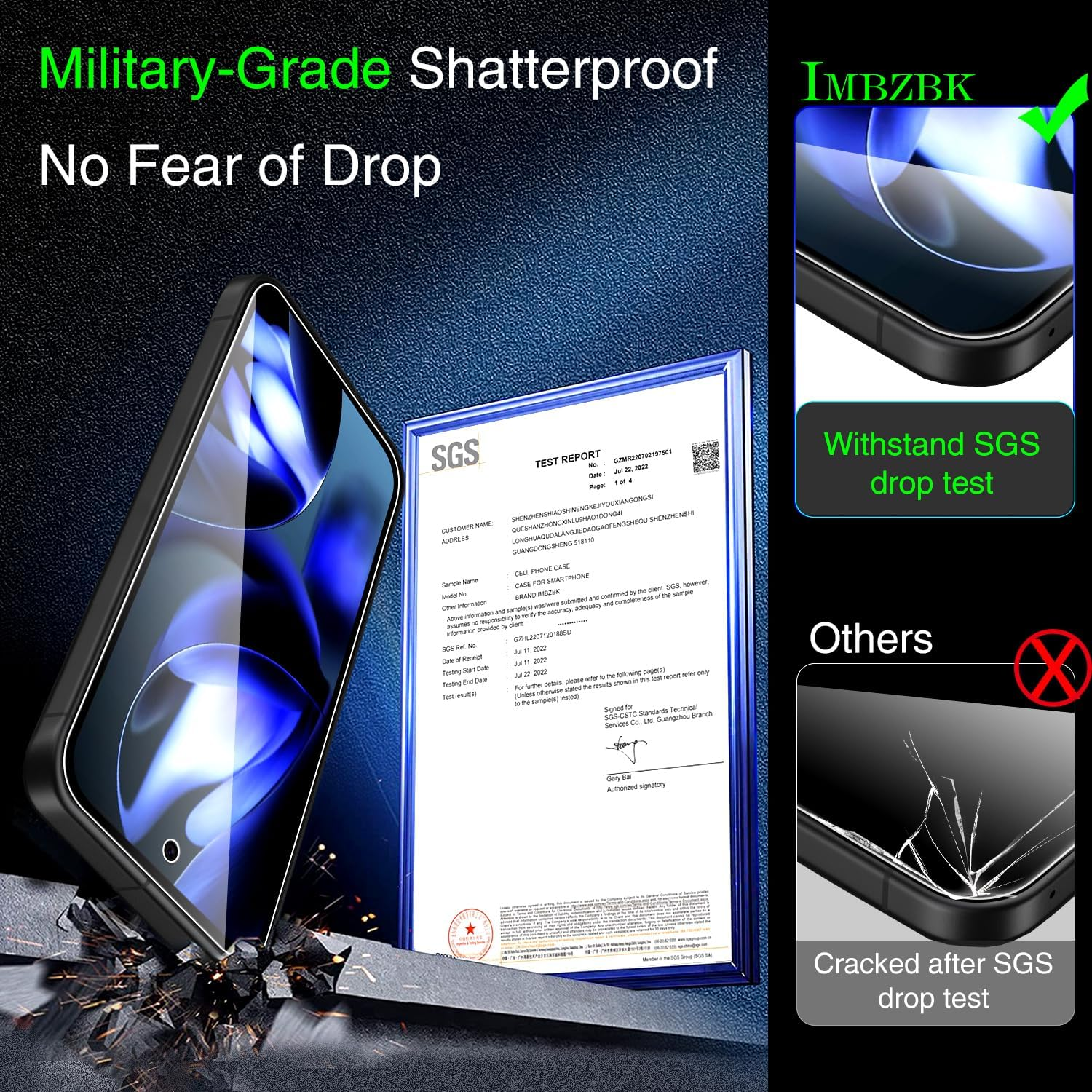 IMBZBK for Google Pixel 9A Screen Protector with Camera Lens Protector, [Military Grade Shatterproof] 9H+ Tempered Glass, Fingerprint Compatible, Ultra Durable, with Installation Tool [3+3 Pack]