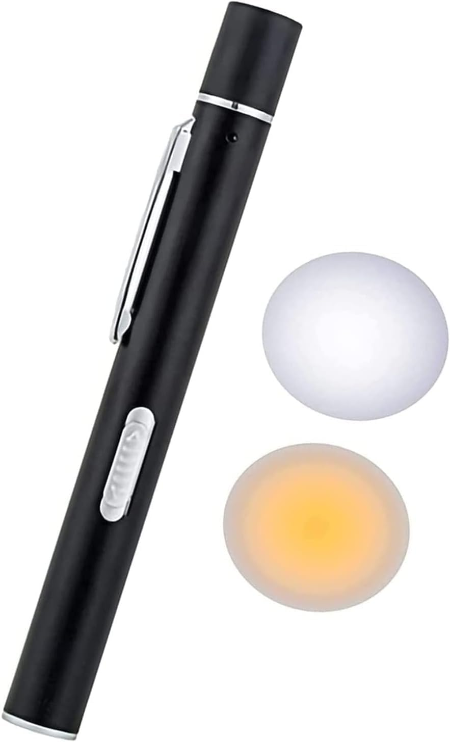 KEWAYO USB Rechargeable Mini LED Flashlight, Dual Light Source Pocket Small Handy LED Torch Pen Flashlight with Stainless Steel Clip for Home and Outdoor Activities (Black) image number 3