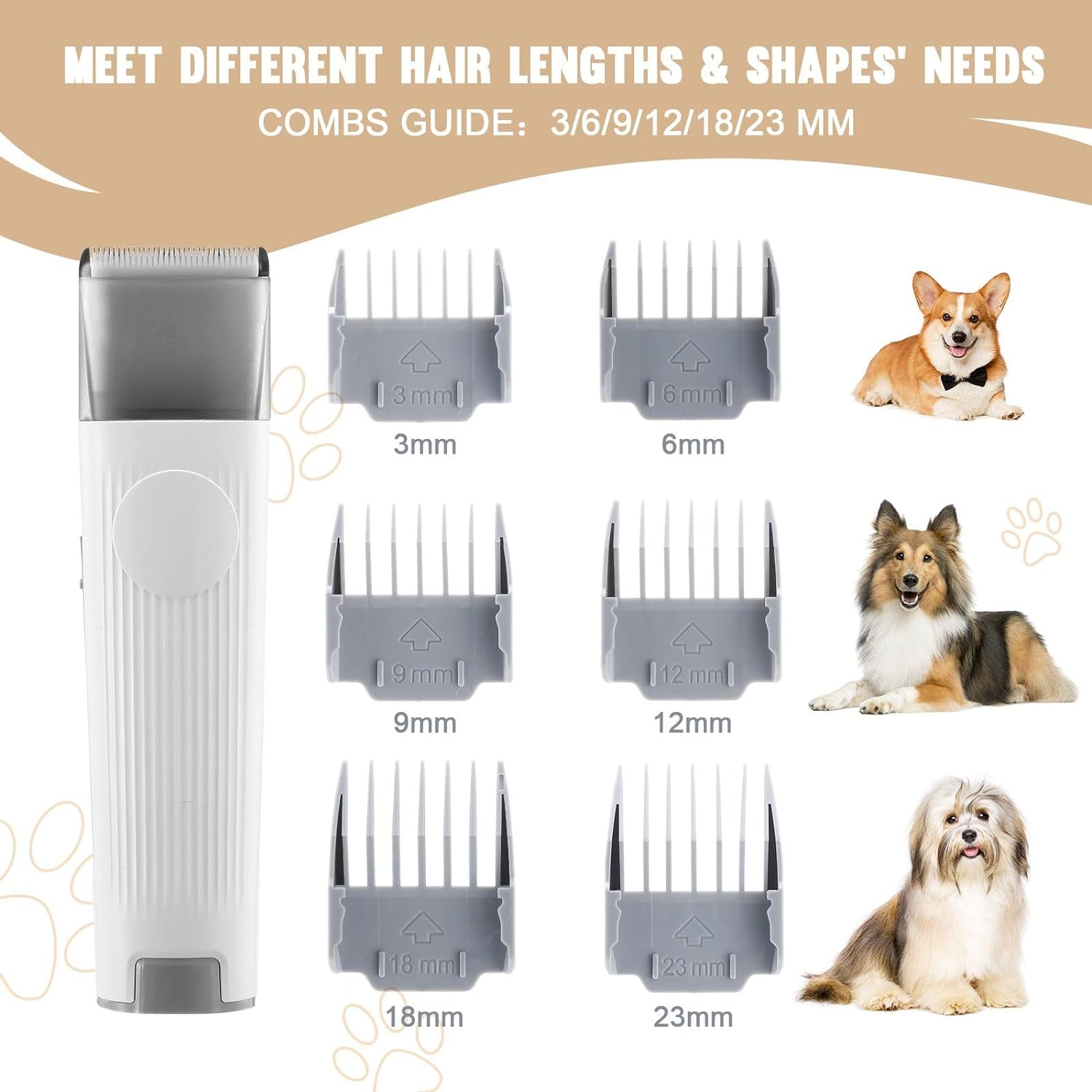 Pet Scene Pet Grooming Kit 1.5L with Bag, 7In1 Vacuum Grooming Dog Clipper Vacuum Cleaner Slicker Trimmer Remover Deshedding Brush Cat Hair Groomer image number 2