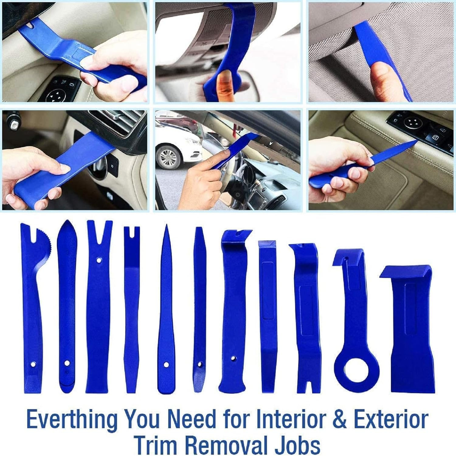 88 Pcs Trim Removal Tool, Fastener Remover Car Tool Kit, Automotive Interior Plastic Kit, Auto Clip Pliers Removal Tool Kit with Storage Bag, Blue image number 5