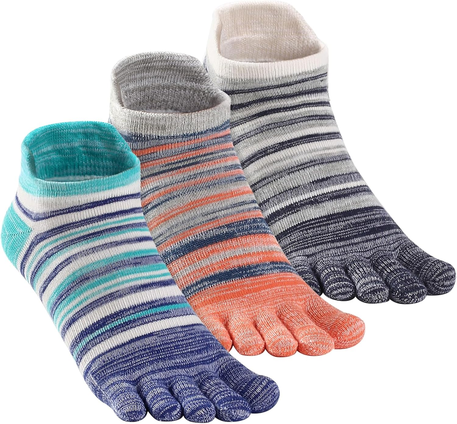 Tikmox Toe Socks for Women Ankle/Crew Running Socks Cotton Five Finger Socks(3-6 Pairs)