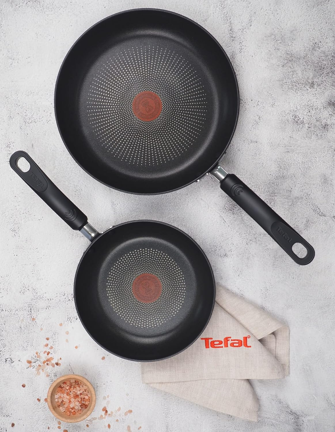 Tefal Specialty Hard Anodised Non-Stick Twin Pack Frypans 20/26Cm, B484S217 image number 4