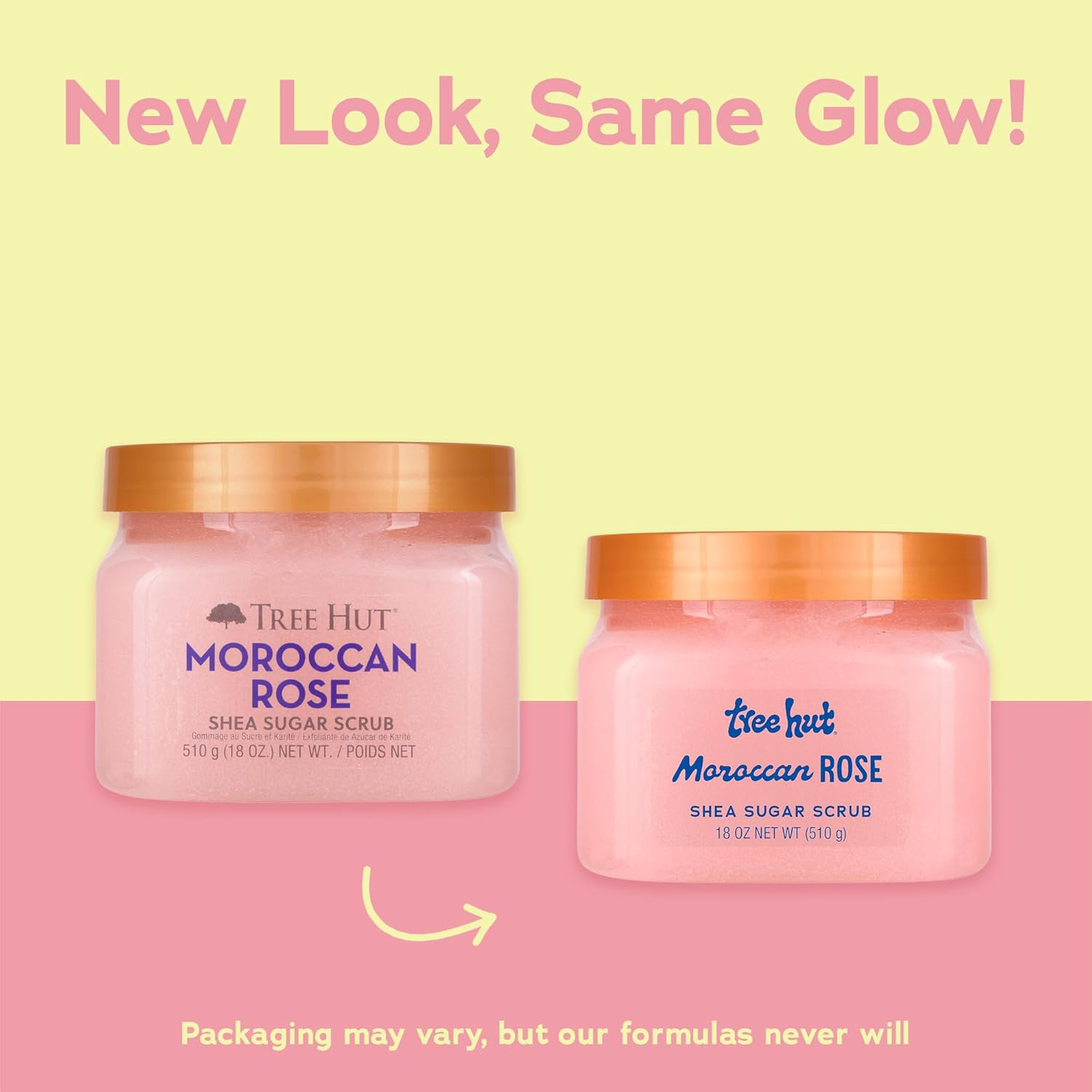 Tree Hut Shea Sugar Scrub Moroccan Rose, 18Oz, Ultra Hydrating and Exfoliating Scrub for Nourishing Essential Body Care (Pack of 3)