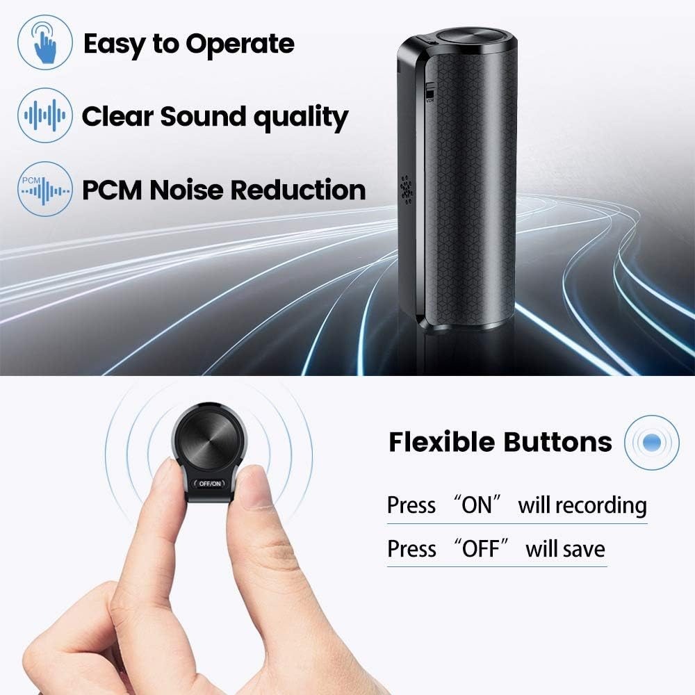 16GB Voice Recorder, HD Digital Voice Activated Recorder Magnetic Recorder Device, 19 Days Long Battery Life, Suitable for Meetings Interviews Classes Lectures