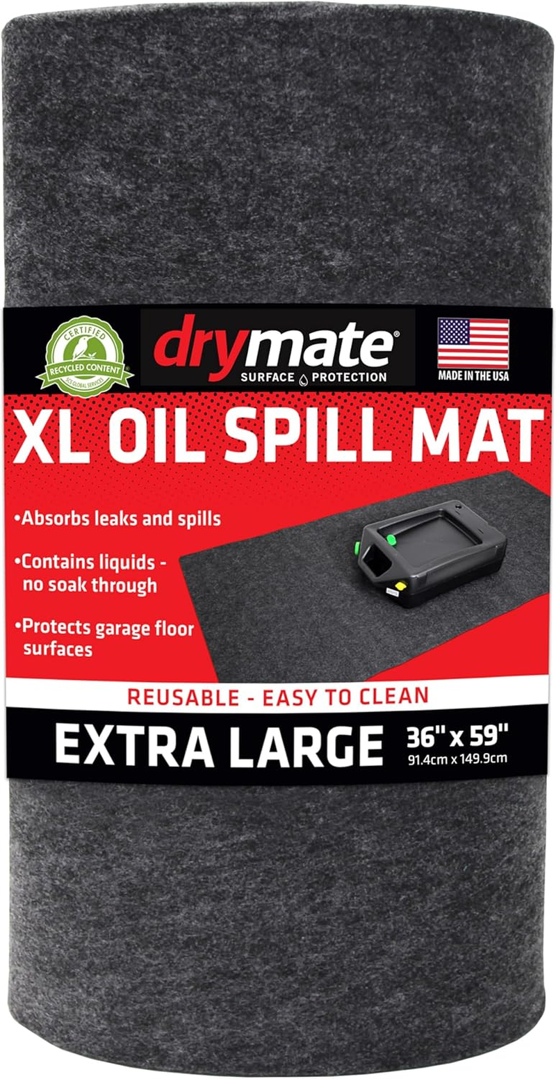 Drymate XL Oil Spill Mat (36 Inches X 60 Inches), Premium Absorbent Oil Mat - Reusable/Durable/Waterproof - Oil Pad Contains Liquids, Protects Garage Floor Surface (Made in the USA) image number 5