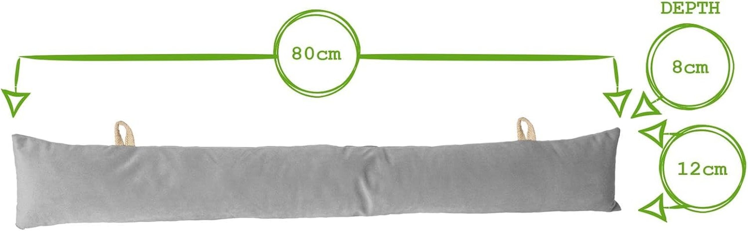 Nicola Spring Door Draught Excluder - 80 X 12Cm - Pink - 1Pc - Velvet Indoor Decorative Wind Stopper Home Interior Air Strip Wind Seal Window Draft Snake Sound Blocker for Home, Office Doors image number 6