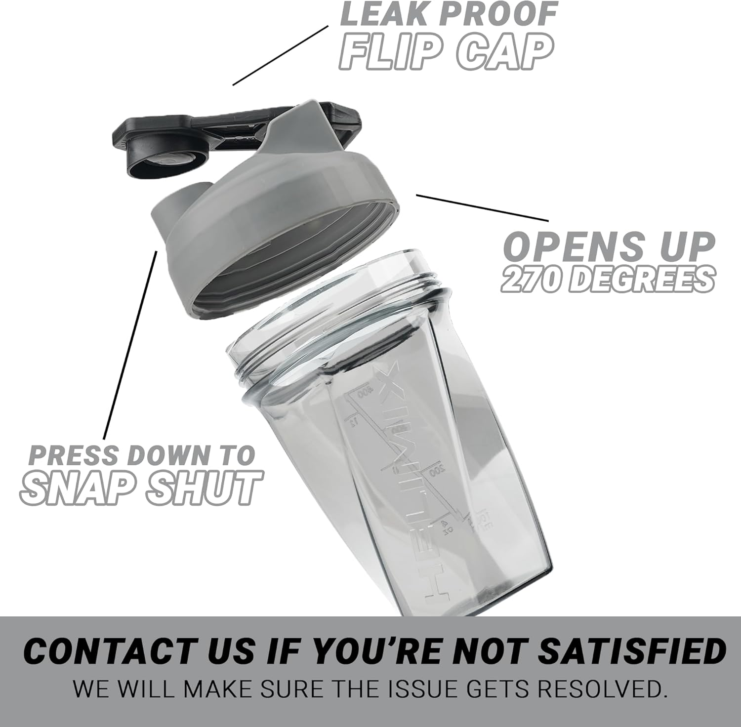 Helimix 2.0 Vortex Protein Shaker Bottle, 591 Ml (20 Oz) - Portable, Leakproof Travel Gym Bottle for Protein Shakes & Workout Smoothies - No Whisks, Clumps, & Batteries - Dishwasher Safe & BPA Free image number 6