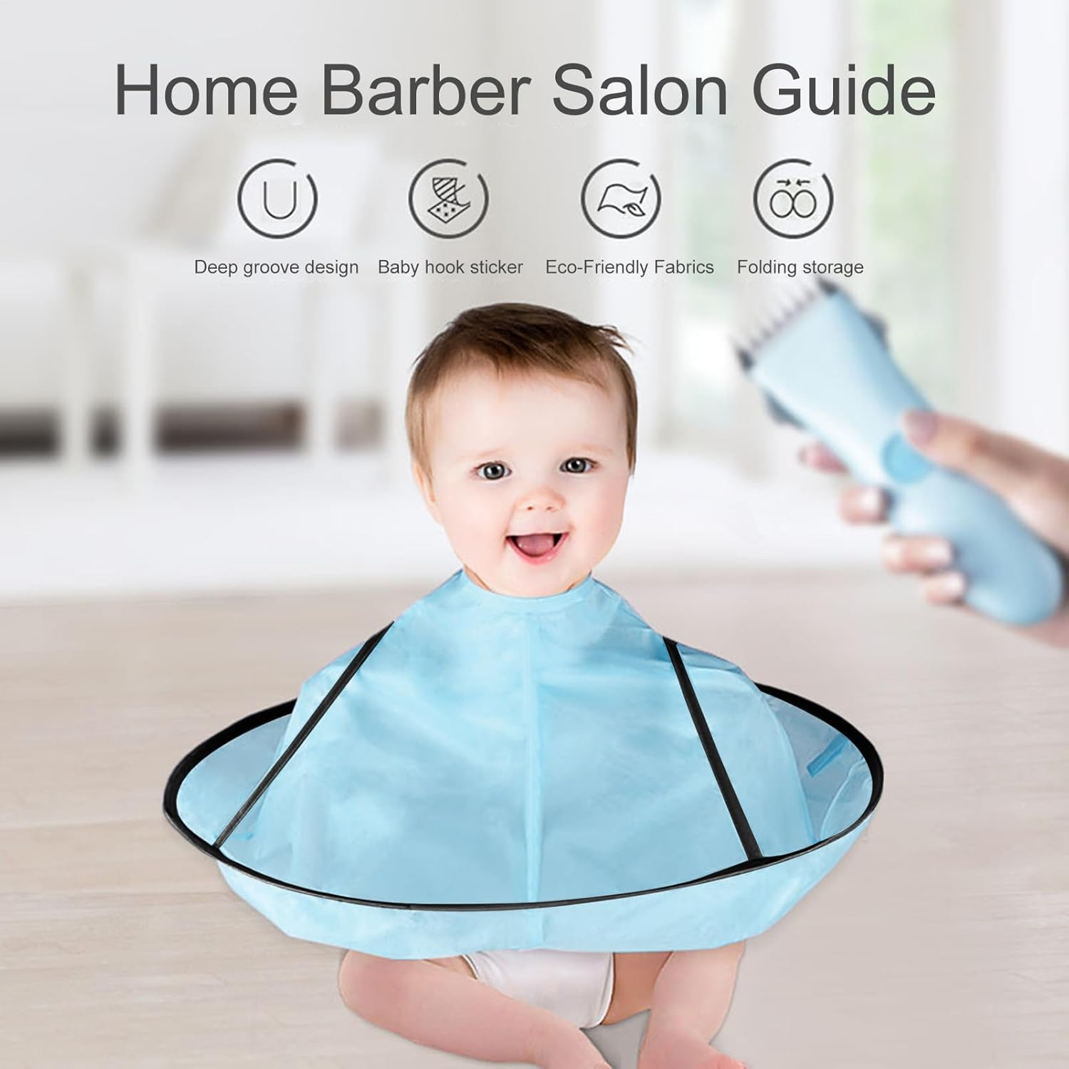 Shurzzesj Kid&rsquo;S Hair Cutting Cape | Adjustable Children'S Hairdressing Umbrella Capes,Foldable Design Haircut Cape Umbrella for Kids and Toddler image number 5