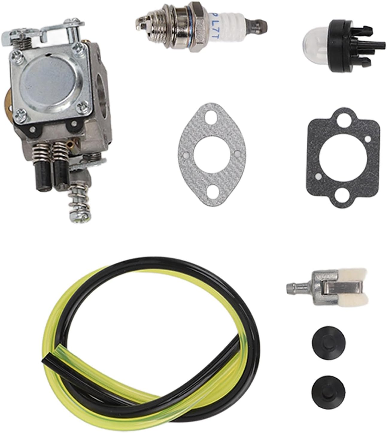 Carburetor Tune up Kit with Pipe Paper Pad Spark Plug for WT 946 CS 310 Chainsaw, A021001700 Chain Saw Carburetor Carb Tune up Kit image number 5