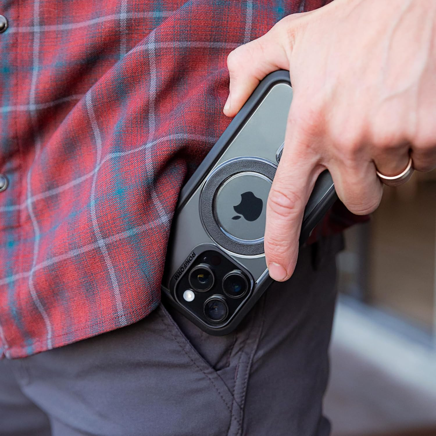 Rokform Slim Case Compatible with the Iphone 16 Pro, Drop Tested Armor (Clear)