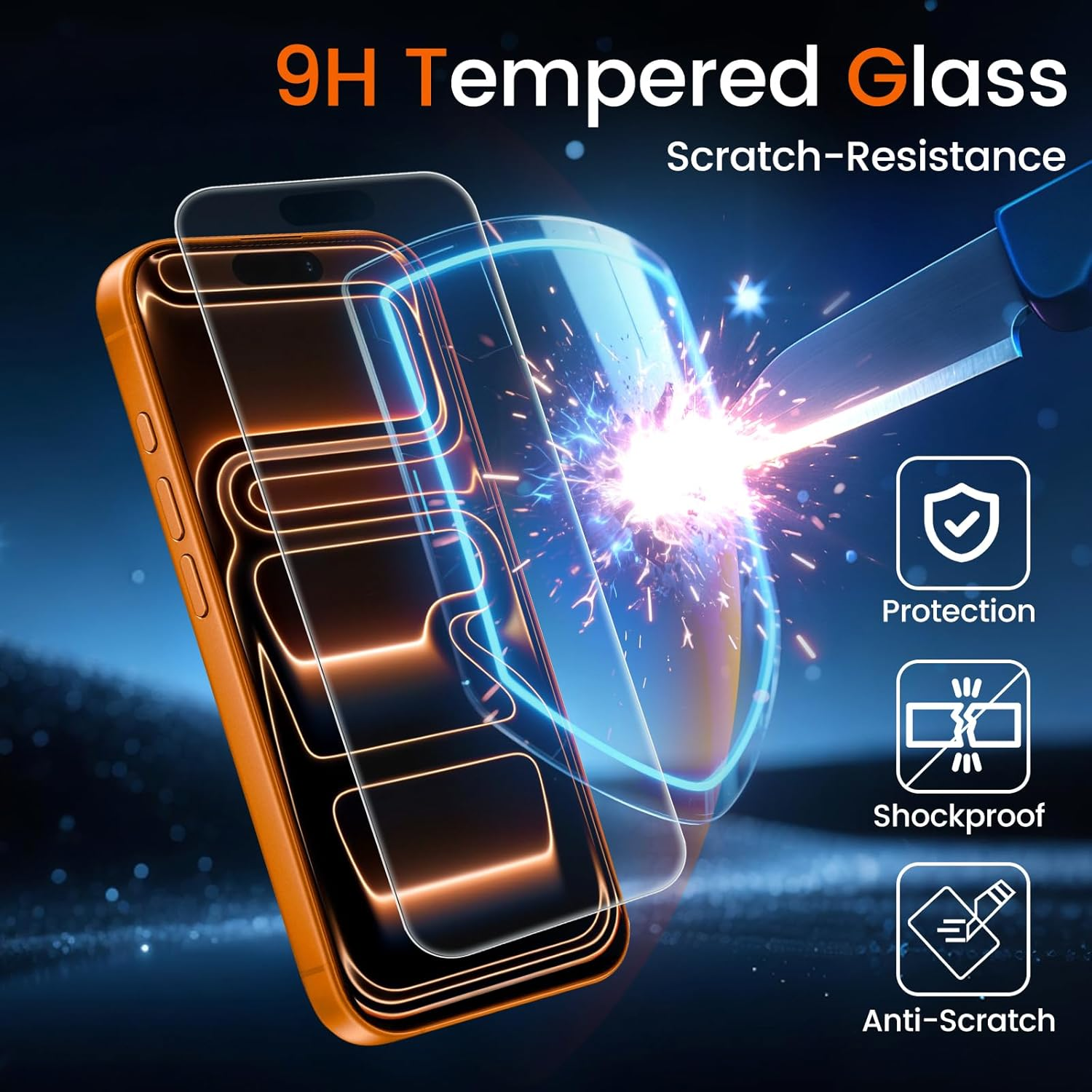 TQLGY Matte Screen Protector for Iphone 17 Pro Max 6.9-Inch, Anti-Glare & Anti-Fingerprint Tempered Glass with Easy Installation Tool, Anti-Scratch, Case-Friendly, Smooth as Silk, 2-Pack image number 1