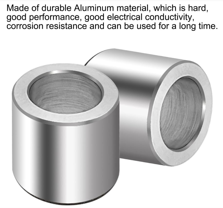 10PCS M6 Aluminum Spacers - 6.2Mm ID X 10Mm OD X 10Mm L round Metal Standoffs for 1/4 Inch or M6 Screw Bolts, Precision Machined Spacer Kit image number 1