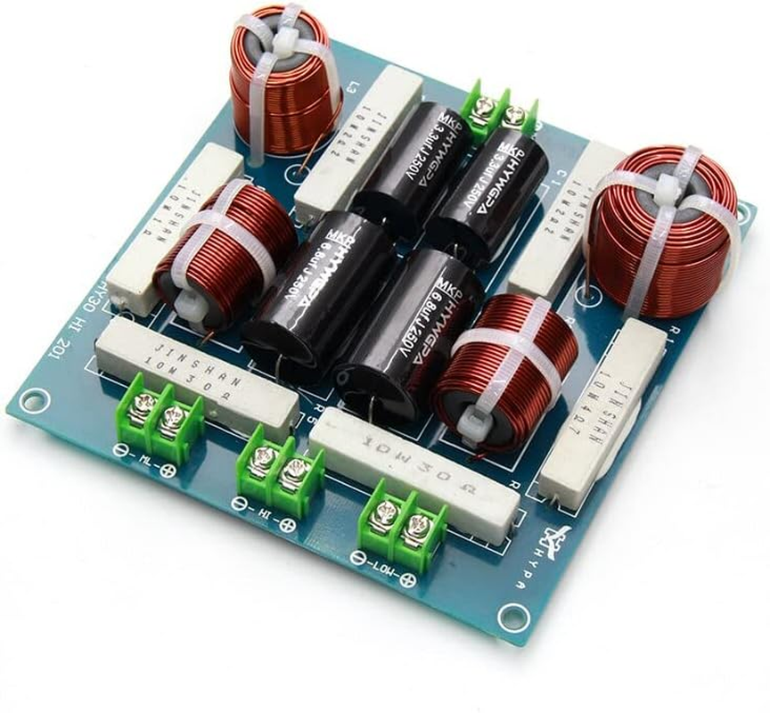HOOCI 2PCS 3 Way 300W DIY Home Speaker Filter Circuit Frequency Divider Home Theater Hifi Stereo Audio Crossover Filters image number 1