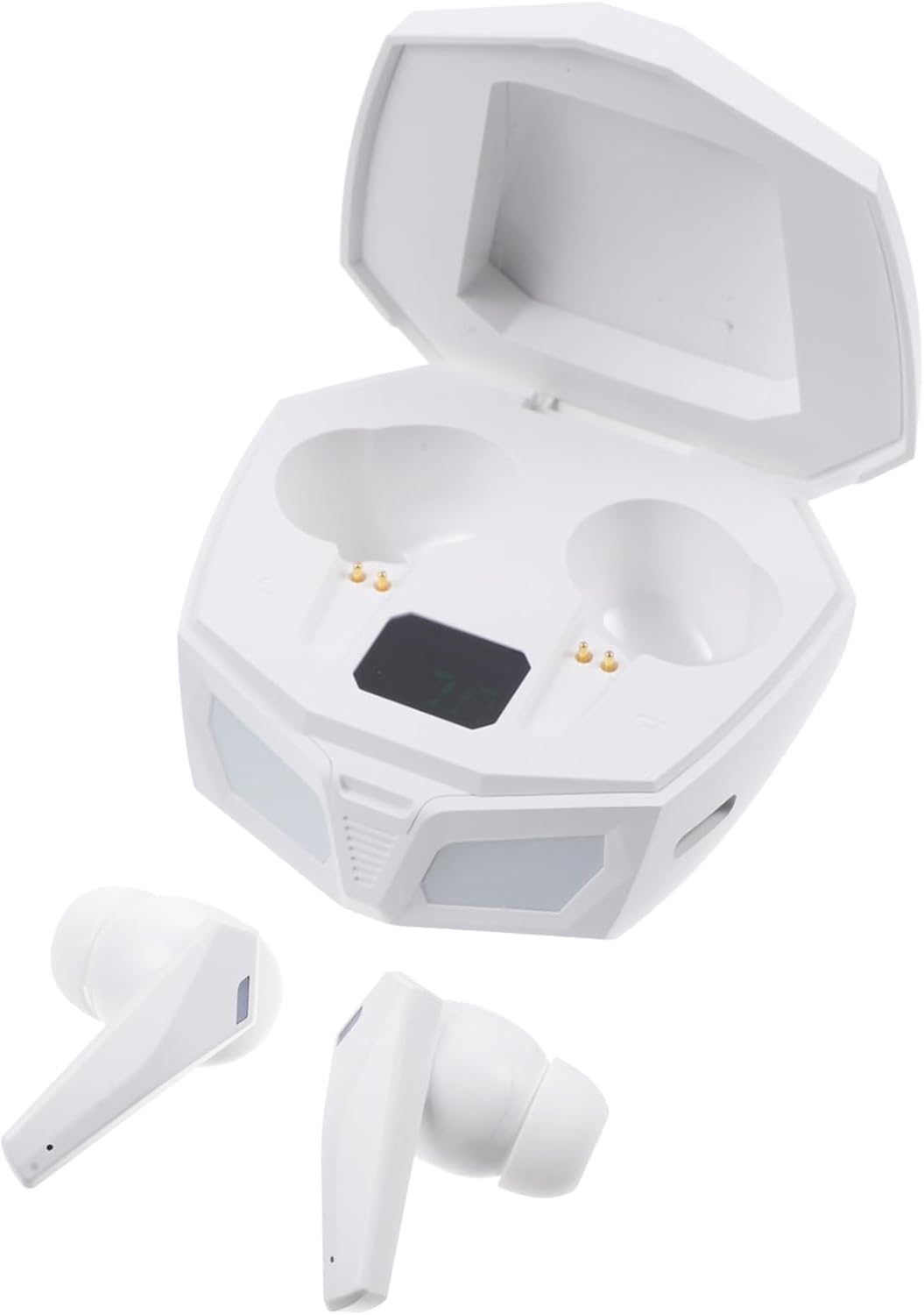 MERRYHAPY Wireless in Ear Gaming Earphones with Driver Low Latency Hifi Surround Sound Automatic Connection Wireless Headset for Mobile and White image number 3