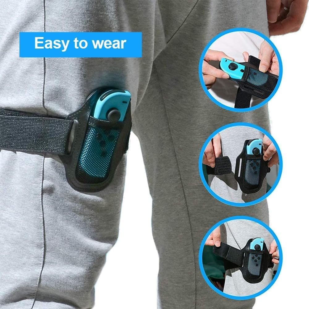 Songholee Leg Strap for Nintendo Switch Sports Play Soccer/For Switch OLED Model Ring Fit Adventure Bundle Leg Fixing Band,Adjustable Adults Elastic Sports Strap for Nintendo Switch Sports9 (2) image number 3