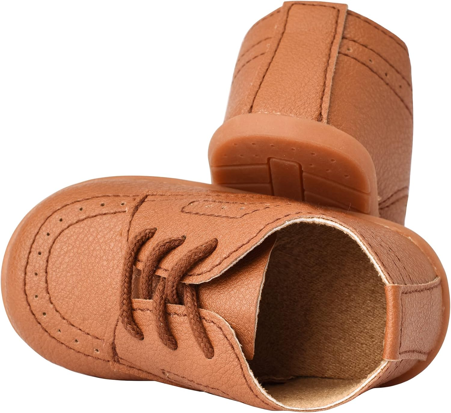 Anrentiy Baby Toddler Boys Girls Oxford Dress Shoes Classic Formal Infant First Walking Christening Shoes image number 4