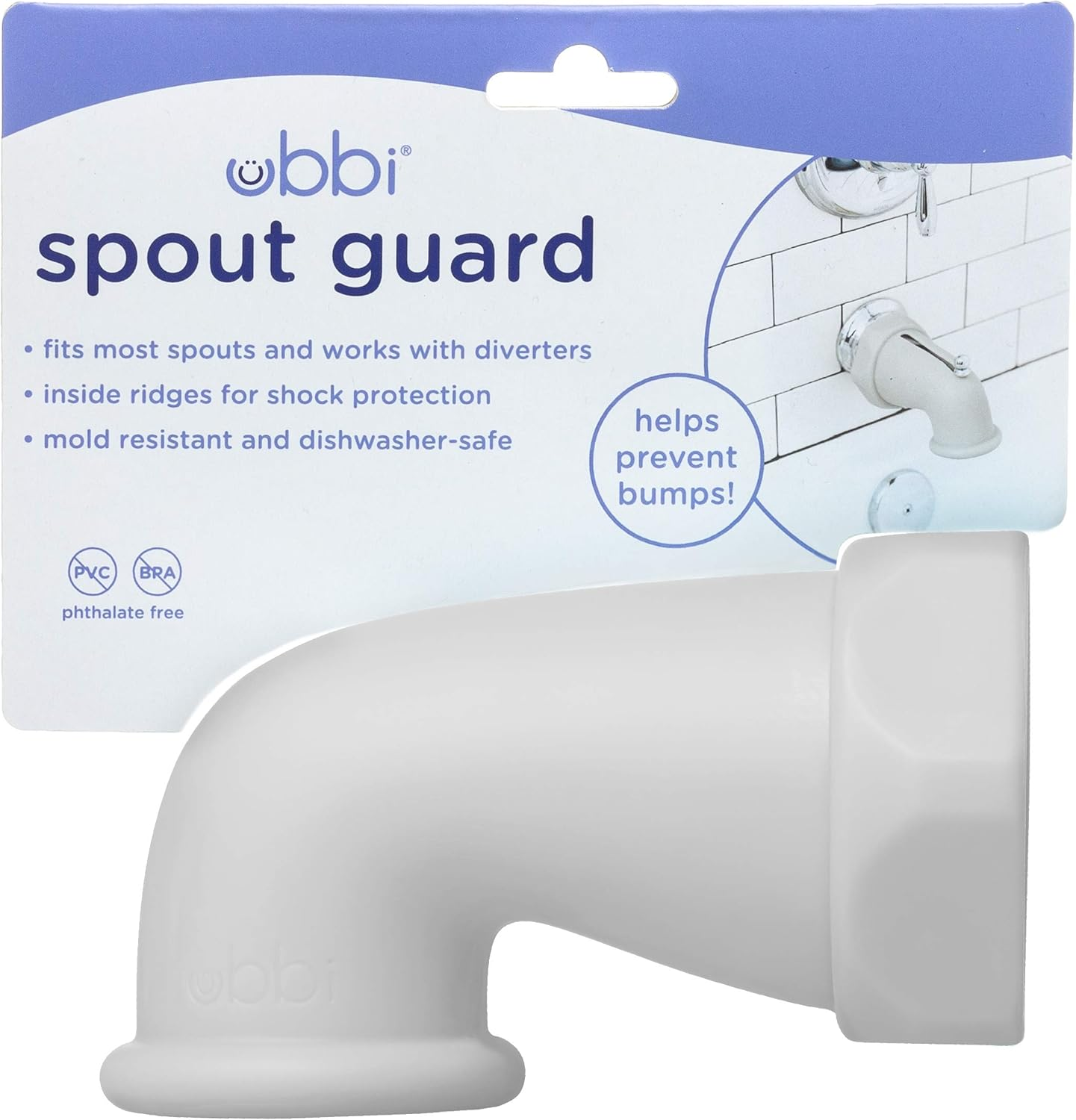 Ubbi Baby Bathtub Spout Guard Cover Faucet Safety Cover for Baby or Toddler Gray