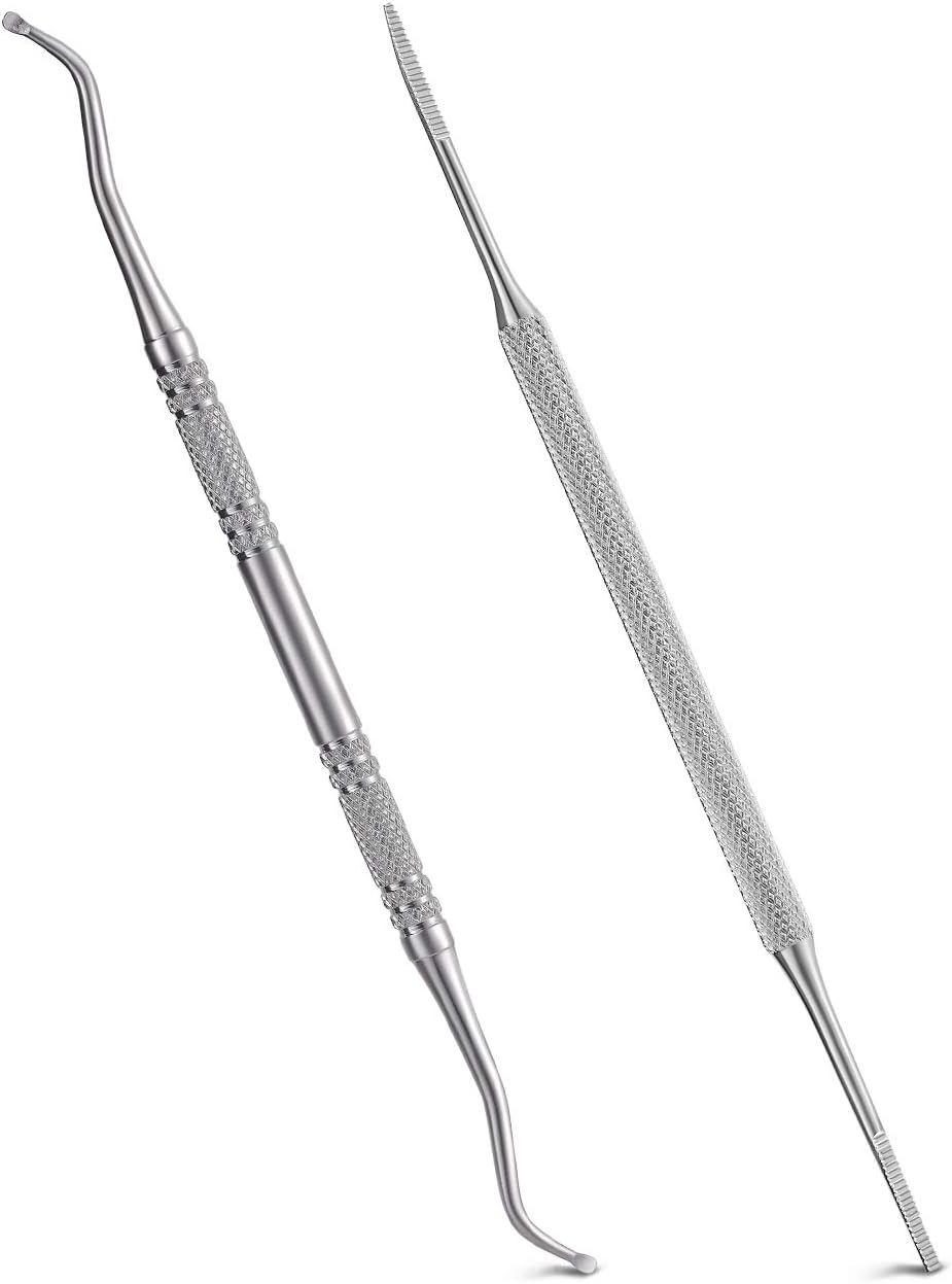 2PCS Ingrown Toenail File and Lifter with Storage Case,Yinyin100% Stainless Steel Ingrown Toenail Tool,Double Sided Professional Grade Nail Cleaner Tool