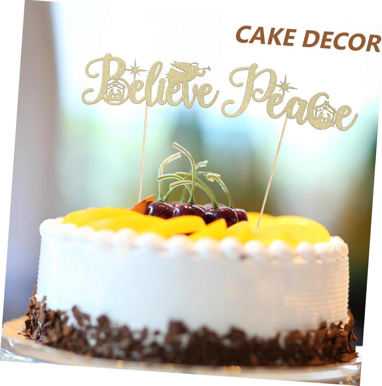 Unique Xmas Cake Picks Black Decorations Cupcake Toppers for Christmas Eve Dessert image number 6