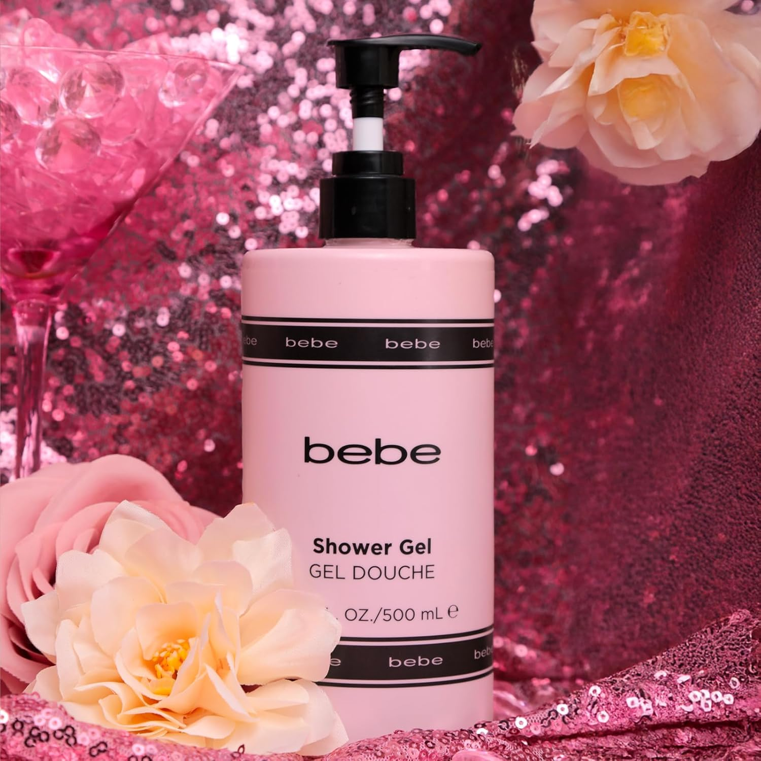 Bebe Silver Shower Gel - Moisturizing Body Wash Women with Mango, Tuberose and Yellow Peony - Leaves Skin Hydrated, Soft and Silky - 500 Ml image number 1