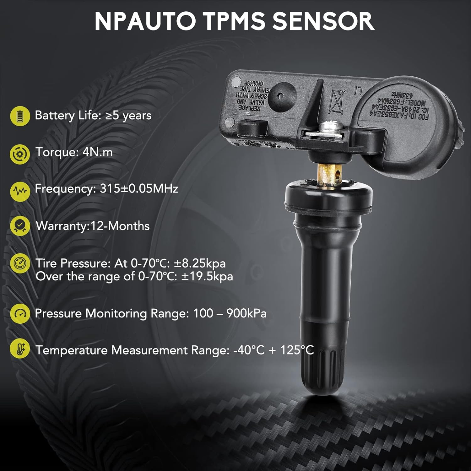 56029398AB TPMS Sensors Replacement for Chrysler Jeep Fiat Dodge Ram, Fits Charger Challenger Grand Cherokee Wrangler Tire Pressure Monitoring System OE#68142397AA 68241067AA 68241067AB 433Mhz, 4Pcs image number 6