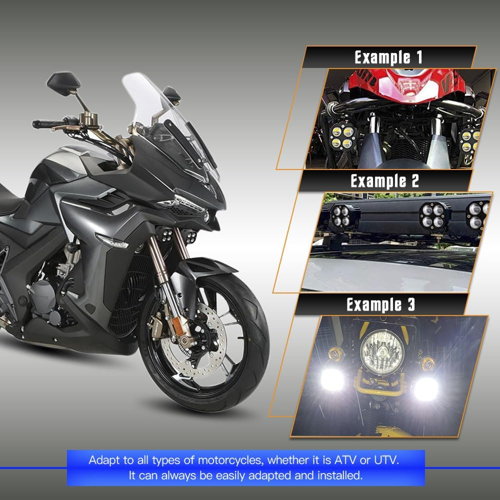 LED Light Pods, Offroad Work Lights 50W 6000LM 9V 32V IP67 2 Pcs, Focused Spot Beam Light Bar Spotlight Fog Lights, for Car off Road Boat Truck 4X4 SUV ATV Tractors Excavator Motorcycle Pickup (Clear) - Clear image number 3