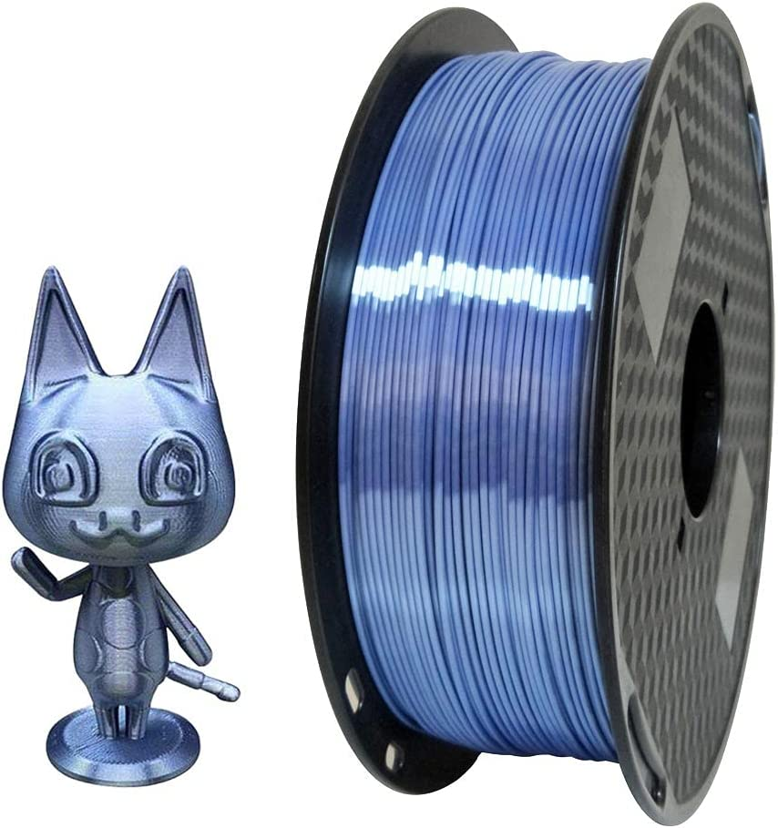 CC3D Silk Silver Blue 1.75Mm PLA Filament 1KG 3D Printer Filament Metal Metallic Color Gradient 3D Printing Material Silky Shiny Blue Gold PLA image number 1