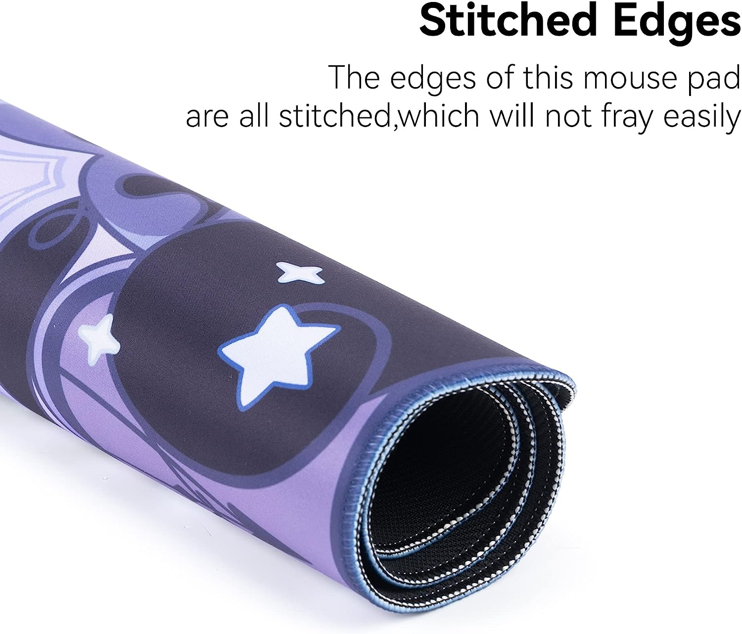 Geekshare Large Gaming Mouse Pad Kawaii Pink Non-Slip Rubber Back Mouse Pad Big Waterproof Desk Mat for Keyboard and Mouse Perfect for Gaming,Or Home Office Work - Star Wings (Purple) - Pink image number 6