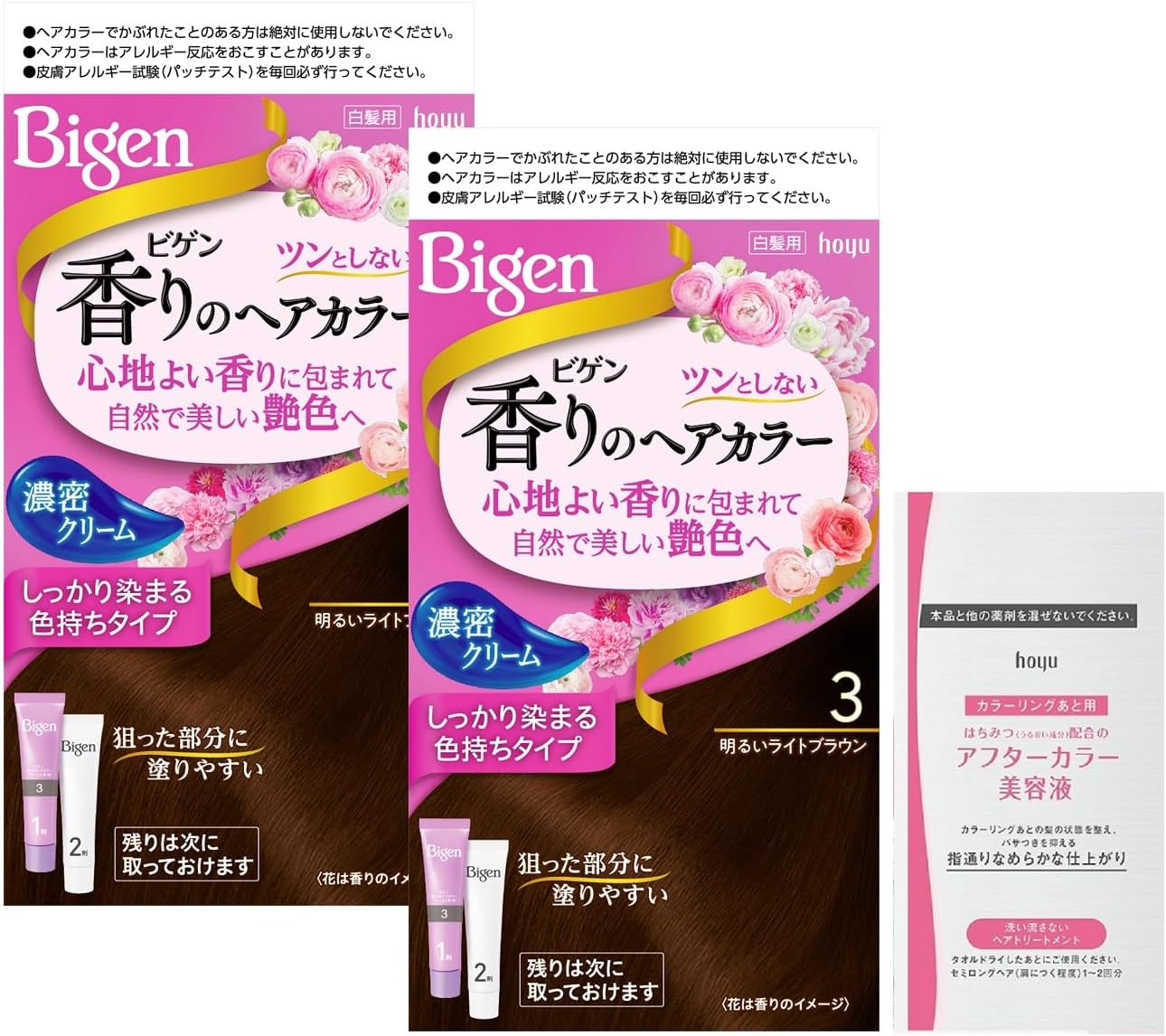 Hoyu Hoyu Bigen Hair Color Cream for Gray Hair, 6, Dark Brown, 1.4 Oz (40 G) + Agent 2, 1.4 Oz (40 G) X 2, Bonus [Quasi-Drug]
