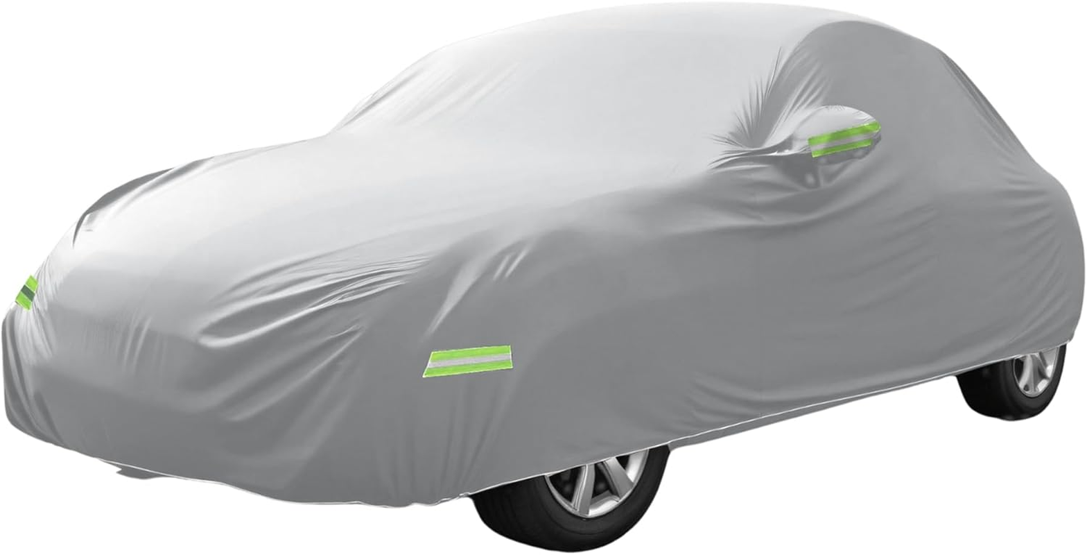 X AUTOHAUX Car Cover for Volkswagen New Beetle 1998-2019 Outdoor Full Car Cover All Weather Protection with Zipper Black