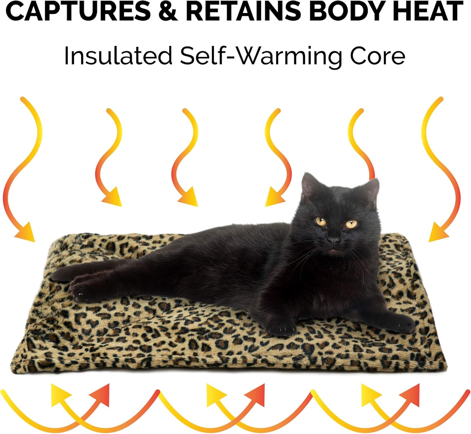 Furhaven Small Cat Bed Thermanap Quilted Faux Fur Self-Warming Pad, Washable - Leopard Print, Small image number 1