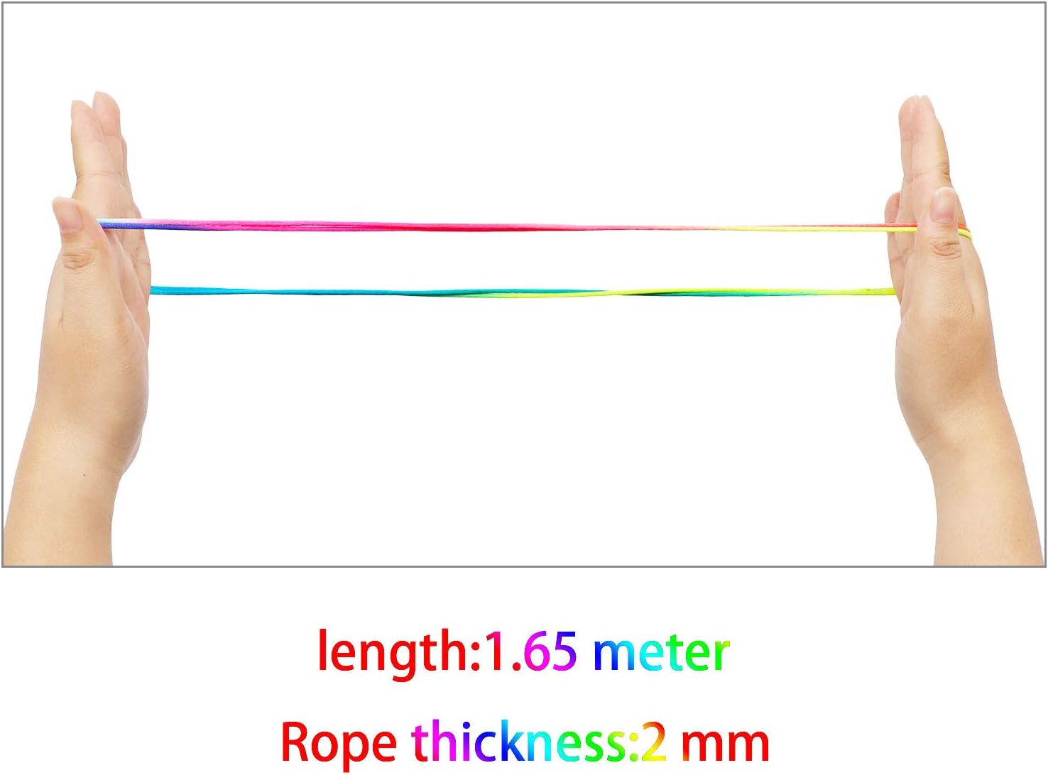 Meekoo 6 Pieces Cats Cradle String Hand Game Finger Toy Supplies, 165 Cm Length, Rainbow Color image number 2