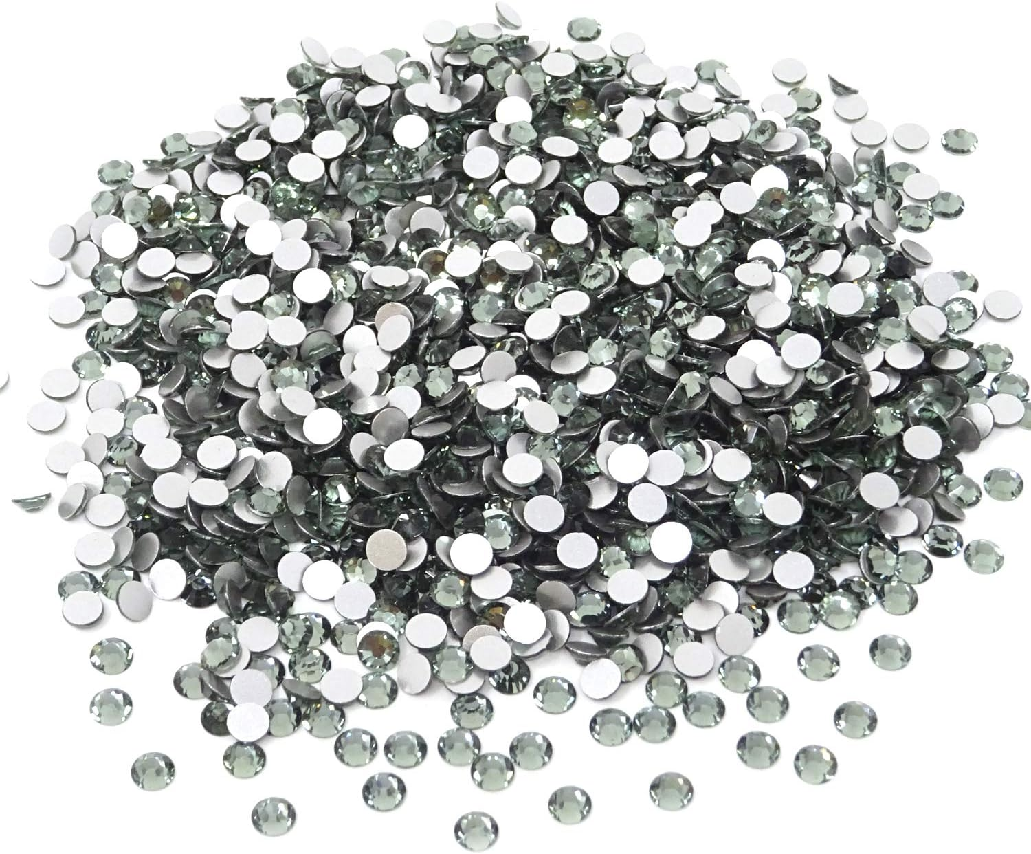 Honbay 1440PCS 5Mm Ss20 Sparkly round Flatback Rhinestones Crystals, Non-Self-Adhesive (Light Green)