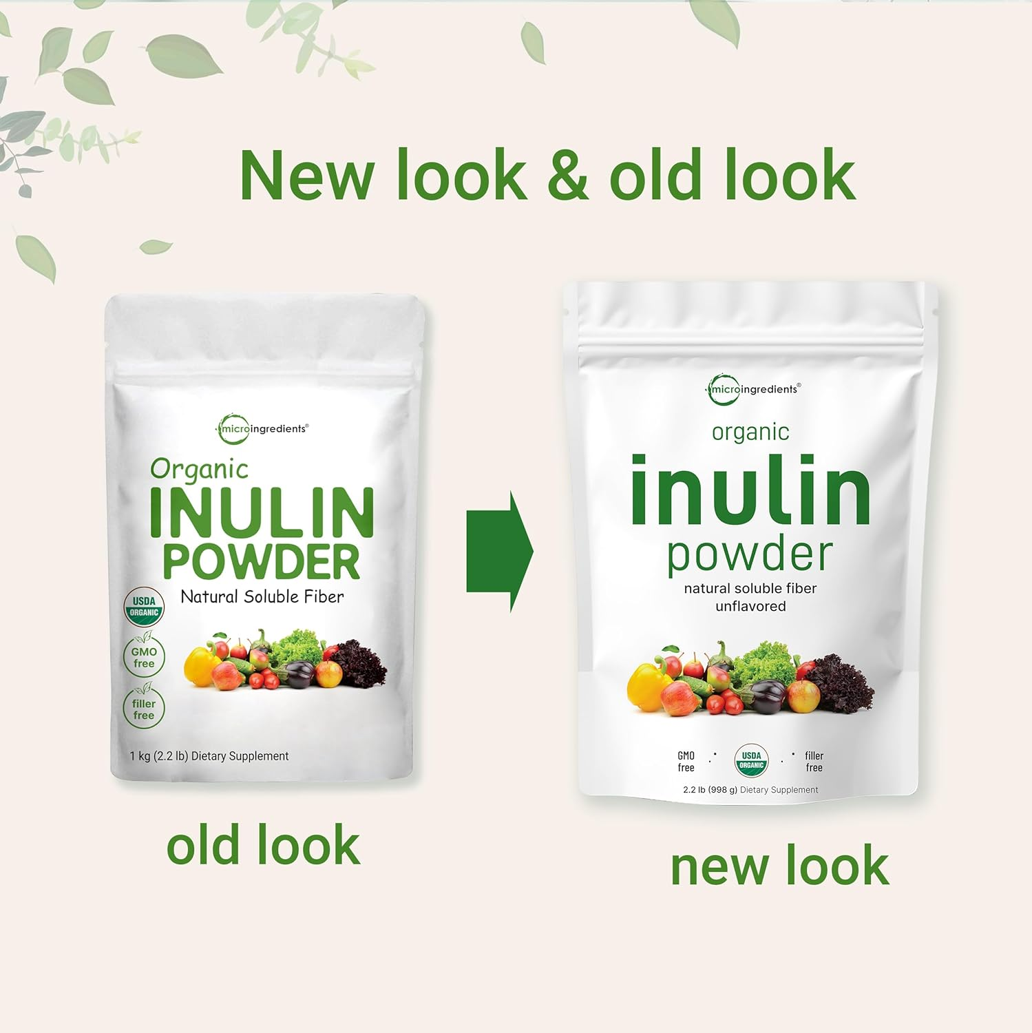 Organic Inulin FOS Powder (From Jerusalem Artichoke), 1KG (35 Ounce), Prebiotic Intestinal Support, Colon and Gut Health, Natural Water Soluble Fibers for Smoothie and Drinks, No Gmos & Vegan Friendly image number 5