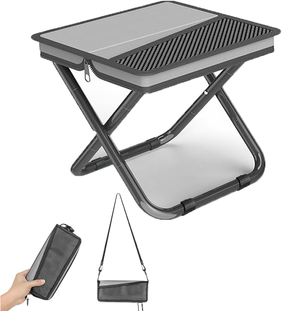 Ultralight Travel Stool - Portable Camping Chair -Folding Handbag-Style Lightweight Camping Stool, Compact Outdoor Seat for Travel, Hiking and More(Grey) image number 4