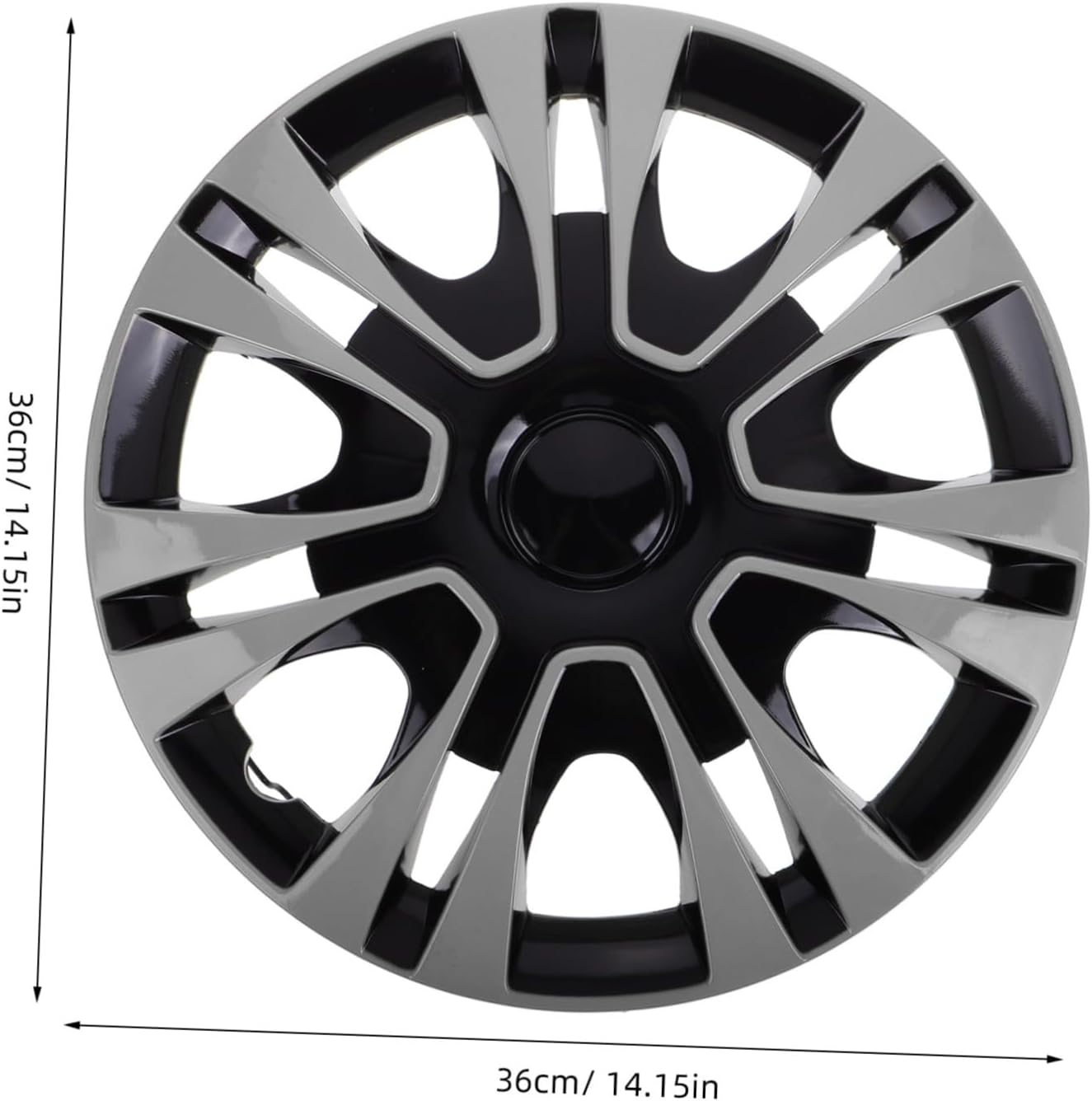 PAMINGONO 13-Inch Silver Hubcap Replacement Wheel Center Cap Universal Fit Automotive Tire Hub Cover for Cars Compact Vehicles image number 3