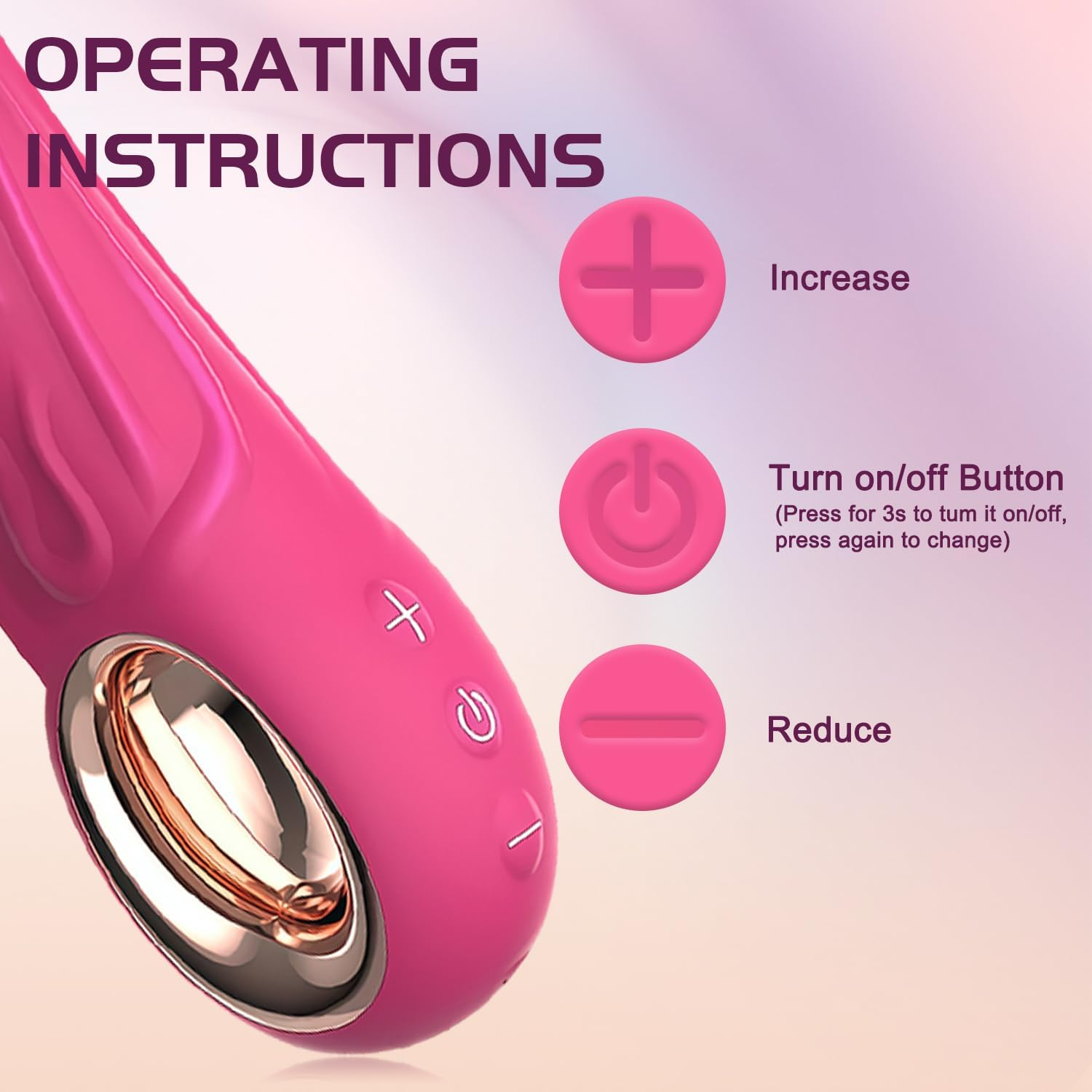 DVEDO Realistic Dildo Vibrator for Women,22Cm*3.5Cm Sex Toys for Women Clitoris G Spot Stimulator with 10 Powerful Vibration Mode, Waterproof Rose Toy for Women and Couples image number 4