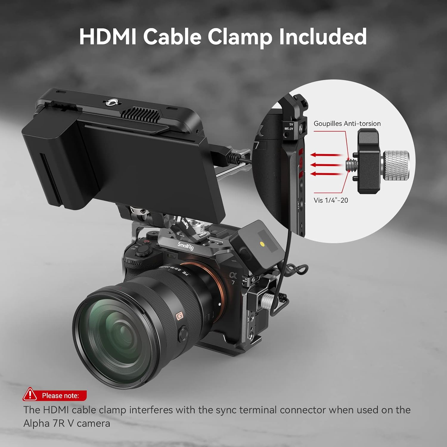 Smallrig A7 IV / A7S III Cage with Top Handle, Side Handgrip and HDMI Cable Clamp, Advanced Kit for Sony Alpha 7R V/Alpha 7 Iv/Alpha 7 S III -3669