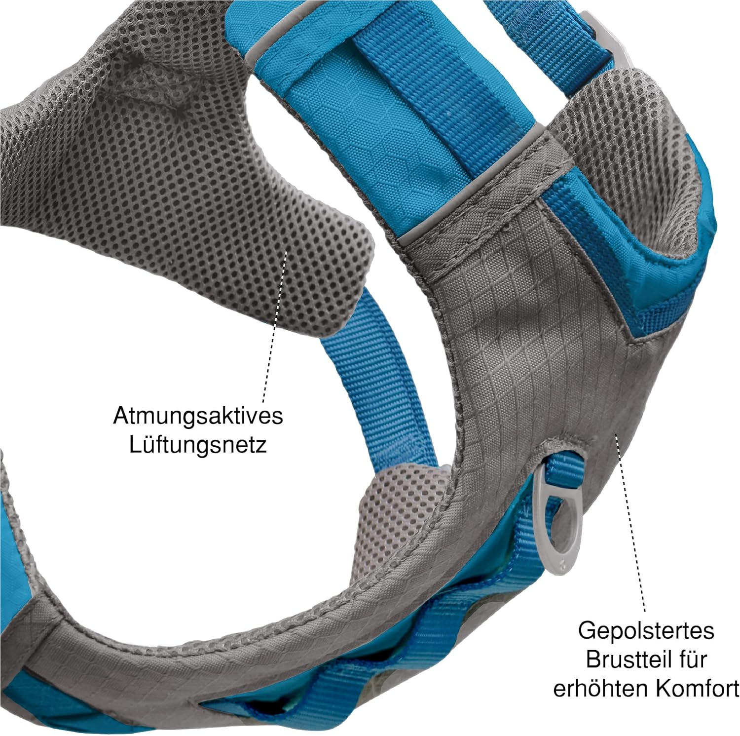 Kurgo Kurgo Journey Air (TM) Dog Running Harness, Dog Walking Harness, Dog Hiking Harness, Dog Harness, Red/Grey, Large, L image number 1