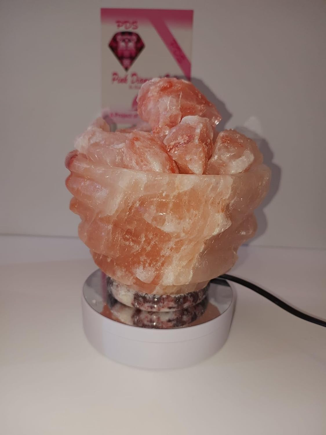 3-4 KG Himalayan Premium Dragon Fire Bowl Salt Lamp 100% Authentic, Beautifully Hand Crafted Dragon Fire Bowl Salt Lamp Comes with Complete Electric Fitting image number 1