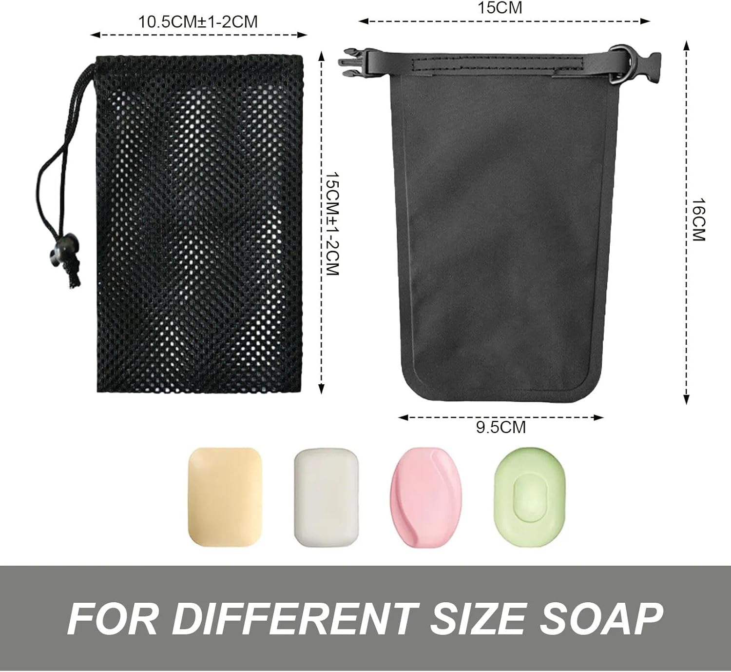 Waterproof Soap Bag for Travel, Leak-Proof Design, Durable and Compact, Eco-Friendly Material, Lathering Bag for Quick Foam, Ideal for Camping & Outdoor Use, Compatible with Most Soaps &ndash; Fengea image number 1