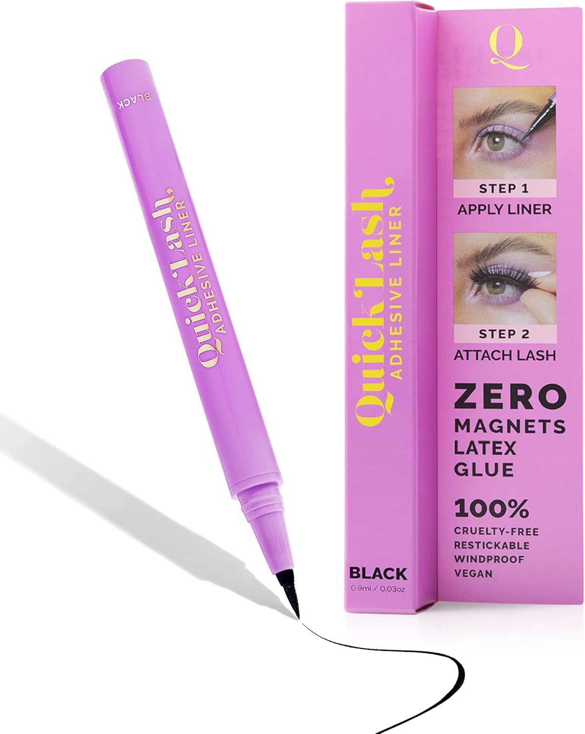 The Quick Flick 2 in 1 Adhesive Liner, Clear, 40 G