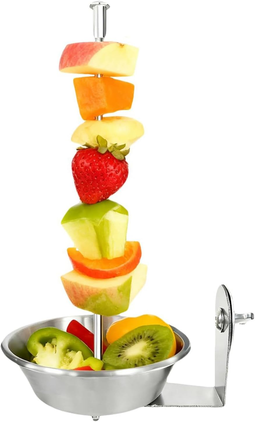 Bird Feeder for Cage, No-Clutter Food Holder, Stainless Cockatiel Feeder, for Parakeet Parrot Fruit Vegetable Pet Crate Pole outside Backyard Indoor image number 1