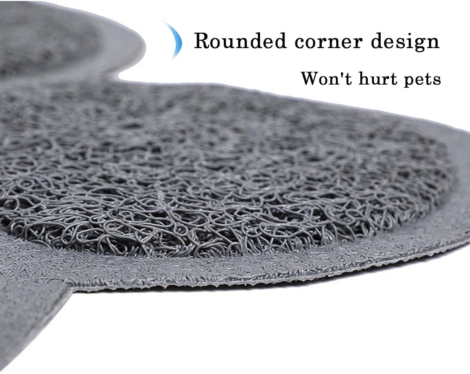 Cat Litter Mat,Large Non-Slip Kitty Litter Mat,23''&times;17''Litter Mat for Litter Box,Cat'S Paw Shape Cat Litter Mat Litter Trapping Mat,Traps Litter from Litter Box Easy to Clean image number 1